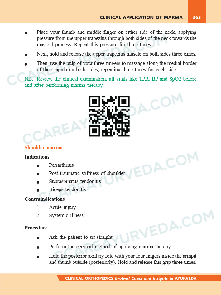 Marma Application - Clinical Orthopedics Book Page