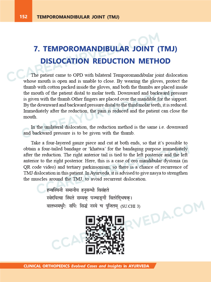 TMJ Dislocation - Clinical Orthopedics Book Page